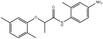 N-(4-Amino-2-methylphenyl)-2-(2,5-dimethylphenoxy)propanamide 구조식 이미지