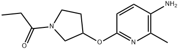 1-[3-[(5-AMINO-6-METHYL-2-PYRIDINYL)OXY]-1-PYRROLIDINYL]-1-PROPANONE 구조식 이미지