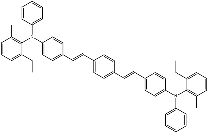 N-(4-((1E,22E)-4-((E)-4-((2-ETHYL-6-TOLYL)(PHENYL)AMINO)STYRYL)STYRYL)PHENYL)-N-(2-ETHYL-6-TOLYL)BENZENAMINE Structure