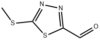 1,3,4-티아디아졸-2-카르복스알데히드,5-(메틸티오)- 구조식 이미지