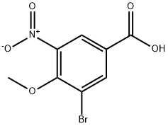 3-브로모-4-메톡시-5-니트로벤조산 구조식 이미지
