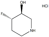 (3R,4R)-rel-4-Fluoro-3-piperidinol hydrochloride Structure