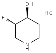 (3R,4R)-rel-3-플루오로-4-피페리디놀염산염 구조식 이미지