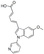 2,4-Pentadienoic acid, 5-5-methoxy-1-(3-pyridinyl)-1H-indol-3-yl- 구조식 이미지