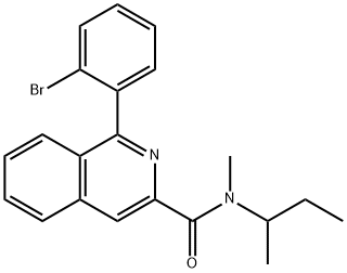 3-이소퀴놀린카르복사미드,1-(2-브로모페닐)-N-메틸-N-(1-메틸프로필)- 구조식 이미지