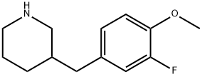3-(3-FLUORO-4-METHOXY-BENZYL)-PIPERIDINE Structure