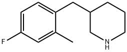 3-(4-FLUORO-2-METHYL-BENZYL)-PIPERIDINE Structure