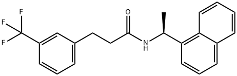 N-(1-naphthalen-1-yl-ethyl)-3-(3-trifluoroMethyl-phenyl)-propionaMide Structure