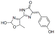 4H-Imidazol-4-one,  2-(2,5-dihydro-2-hydroxy-5-methyl-4-oxazolyl)-3,5-dihydro-5-[(4-hydroxyphenyl)methylene]- 구조식 이미지