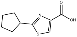 2-Cyclopentylthiazole-4-carboxylic acid Structure