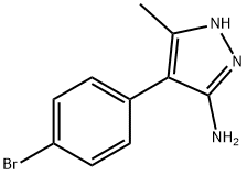 4-(4-Bromophenyl)-3-methyl-1H-pyrazol-5-amine 구조식 이미지