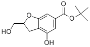 6-BENZOFURANCARBOXYLICACID,2,3-DIHYDRO-4-HYDROXY-2-(HYDROXYMETHYL)-,1,1-DIMETHYLETHYL에스테르 구조식 이미지