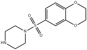 1-(2,3-디하이드로-벤조[1,4]디옥신-6-술포닐)-피페라진 구조식 이미지