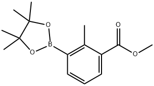 methyl 2-methyl-3-(4,4,5,5-tetramethyl-1,3,2-dioxaborolan-2-yl)benzoate 구조식 이미지