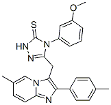 3H-1,2,4-Triazole-3-thione,  2,4-dihydro-4-(3-methoxyphenyl)-5-[[6-methyl-2-(4-methylphenyl)imidazo[1,2-a]pyridin-3-yl]methyl]- 구조식 이미지