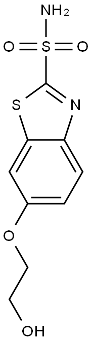 2-Benzothiazolesulfonamide, 6-(2-hydroxyethoxy)-, (+-)- Structure