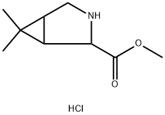 (1S,5R)-Methyl 6,6-diMethyl-3-azabicyclo[3.1.0]hexane-2-carboxylate 구조식 이미지