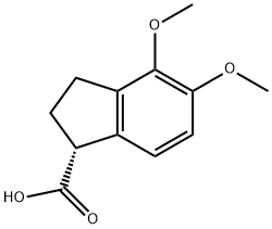 (1R)-2,3-DIHYDRO-4,5-DIMETHOXY-1H-INDENE-1-CARBOXYLIC ACID Structure