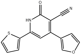 4-(furan-3-yl)-2-oxo-6-(thiophen-2-yl)-1,2-dihydropyridine-3-carbonitrile 구조식 이미지