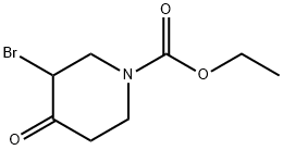 3-BROMO-4-OXO-PIPERIDINE-1-CARBOXYLIC ACID ETHYL ESTER Structure