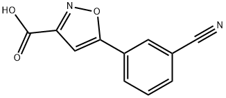 5-(3-시아노페닐)이속사졸-3-카르복실산 구조식 이미지