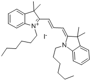 1,1'-DIHEXYL-3,3,3',3'-TETRAMETHYLINDOCARBOCYANINE IODIDE Structure