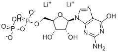 GUANOSINE 5'-DIPHOSPHORIC ACID DILITHIUM SALT Structure