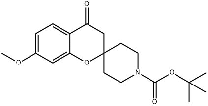 TERT-BUTYL 7-METHOXY-4-OXOSPIRO[CHROMAN-2,4'-PIPERIDINE]-1'-CARBOXYLATE 구조식 이미지