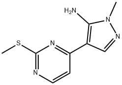 1-Methyl-4-[2-(methylthio)-4-pyrimidinyl]-1H-pyrazol-5-amine Structure