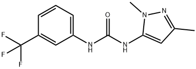 N-(1,3-dimethyl-1H-pyrazol-5-yl)-N'-[3-(trifluoromethyl)phenyl]urea Structure