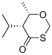 1,3-Oxathian-4-one,6-methyl-5-(1-methylethyl)-,cis-(9CI) Structure
