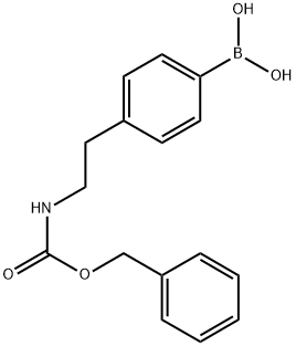 4-(2-(Benzyloxycarbonylamino)ethyl)phenylboronic acid 구조식 이미지