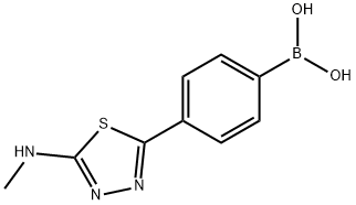 5-(4-boronophenyl)-2-methylamino-1,3,4-thiadiazole 구조식 이미지