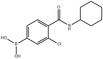 N-Cyclohexyl 4-borono-2-chlorobenzamide 구조식 이미지