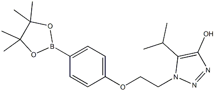 4-(2-(4-(2-Hydroxypropan-2-yl)-1,2,3-triazol-1-yl)ethoxy)phenylboronic acid, pinacol ester 구조식 이미지