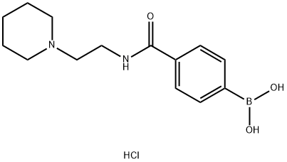 4-(2-(Piperidin-1-yl)ethylcarbamoyl)phenylboronic acid, HCl 구조식 이미지