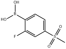 2-Fluoro-4-methylsulfonylphenylboronic acid 구조식 이미지