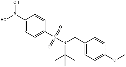 N-t-Butyl-N-(4-methoxybenzyl) 4-boronobenzenesulfonamide 구조식 이미지