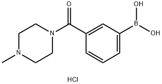 3-(4-Methylpiperazine-1-carbonyl)phenylboronic acid, HCl 구조식 이미지