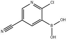 2-Chloro-5-cyanopyridin-3-ylboronic acid Structure
