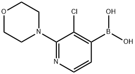 3-chloro-2-morpholino-4-pyridineboronic acid Structure