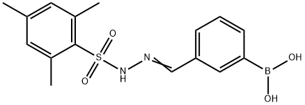 N'-(3-Boronobenzylidene)-2,4,6-trimethylbenzenesulfonohydrazide 구조식 이미지