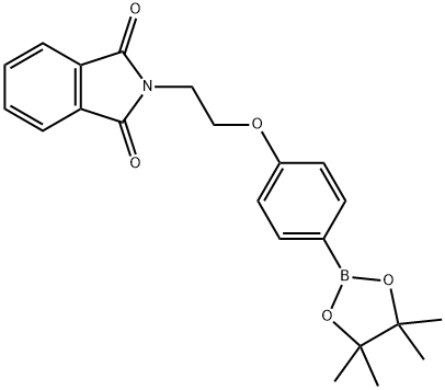 2-(2-(4-(4,4,5,5-Tetramethyl-1,3,2-dioxaborolan-2-yl)phenoxy)ethyl) phthalimide 구조식 이미지