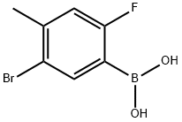 5-Bromo-2-fluoro-4-methylphenylboronic acid 구조식 이미지
