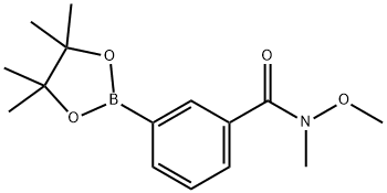 N-Methoxy-N-methyl-3-(4,4,5,5-tetramethyl-1,3,2-dioxaborolan-2-yl)benzamide Structure