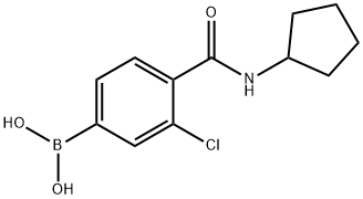 3-Chloro-4-cyclopentylcarbamoylphenylboronic acid 구조식 이미지