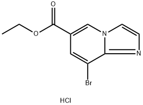 Ethyl 8-bromoimidazo[1,2-a]pyridine-6-carboxylate, HCl 구조식 이미지