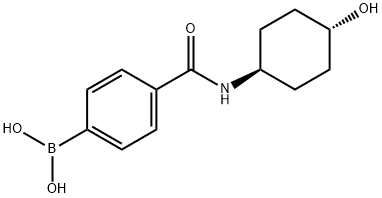 trans-4-Hydroxycyclohexyl 4-boronobenzamide 구조식 이미지