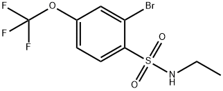 2-Bromo-N-ethyl-4-(trifluoromethoxy)benzenesulfonamide Structure
