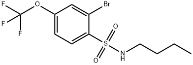 2-Bromo-N-butyl-4-(trifluoromethoxy)benzenesulfonamide 구조식 이미지